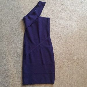 Bebe single shoulder bondage dress S